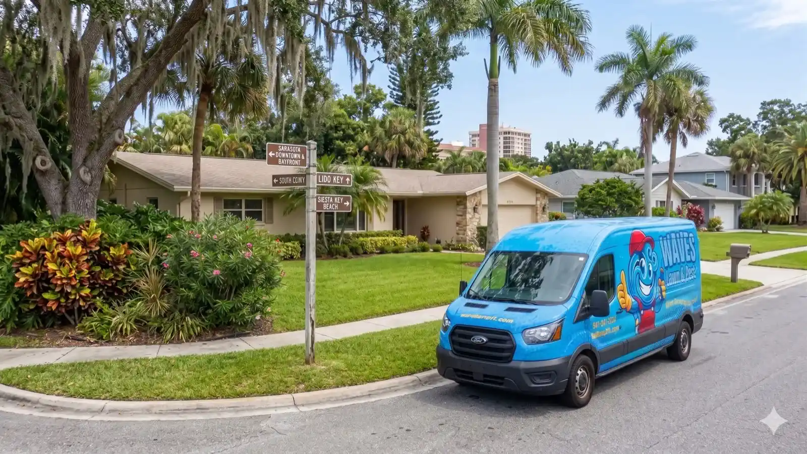 Bradenton FL Lawn Care service vehicle